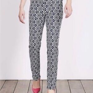 Boden Black and White Floral Skinny Pants